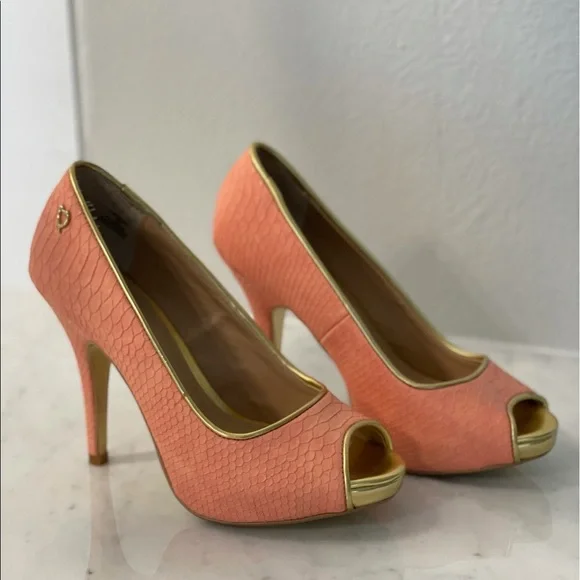 💞HP💞 Thalia Sodi Cereza US 7 Peep Toe Heels - Picture 2 of 9